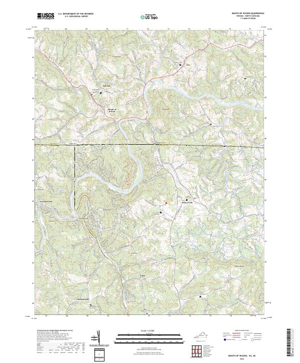 US Topo 7.5-minute map for Mouth of Wilson VANC