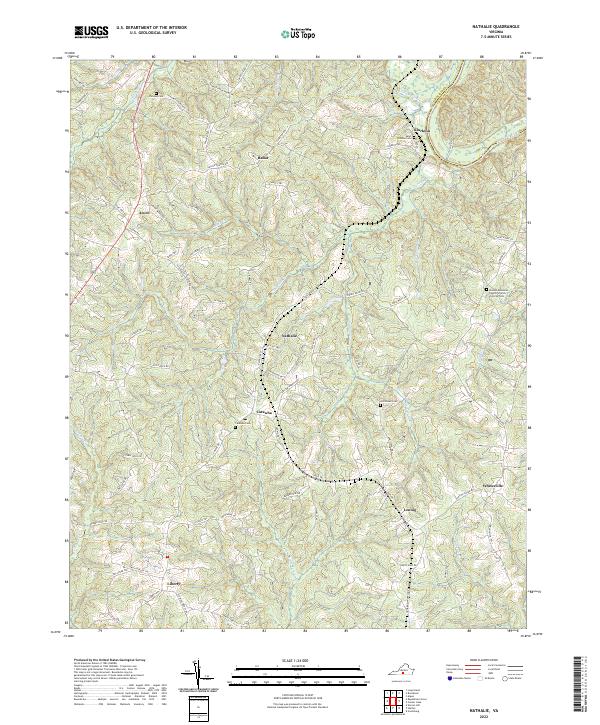 US Topo 7.5-minute map for Nathalie VA