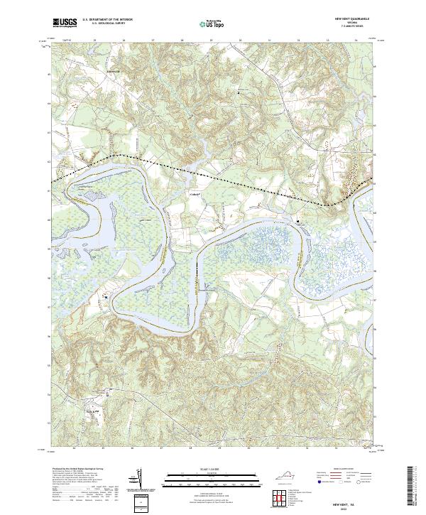 US Topo 7.5-minute map for New Kent VA