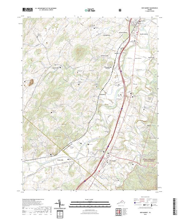 US Topo 7.5-minute map for New Market VA