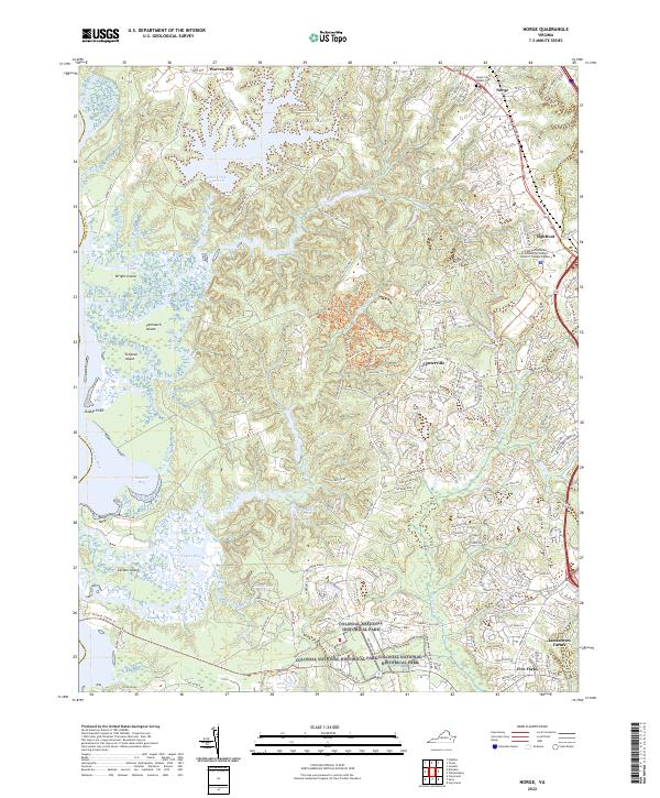 US Topo 7.5-minute map for Norge VA