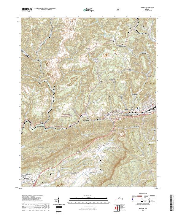 US Topo 7.5-minute map for Norton VA