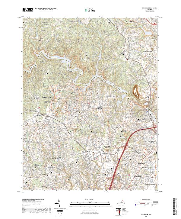 US Topo 7.5-minute map for Occoquan VA