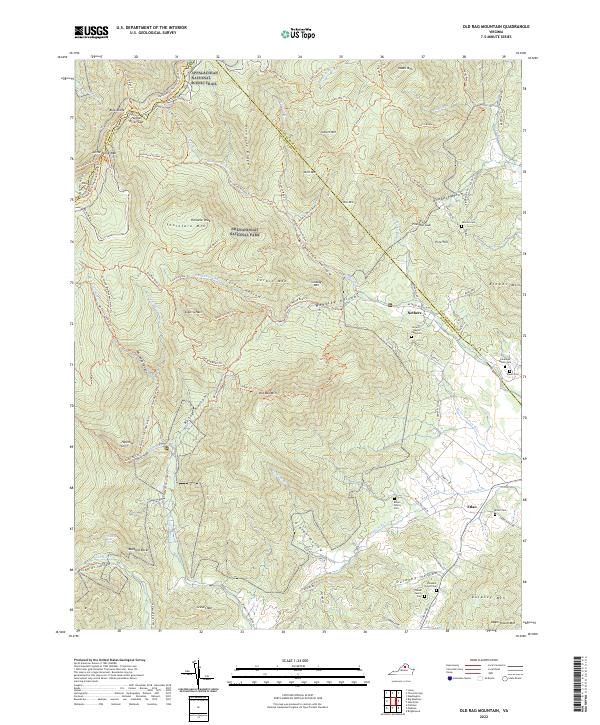 US Topo 7.5-minute map for Old Rag Mountain VA