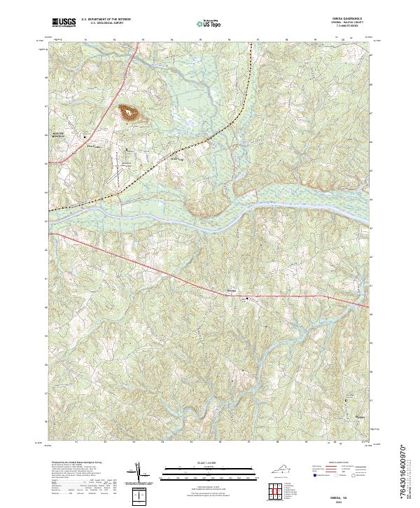 US Topo 7.5-minute map for Omega VA