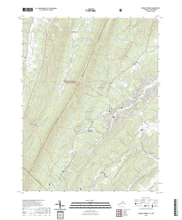 US Topo 7.5-minute map for Orkney Springs VAWV