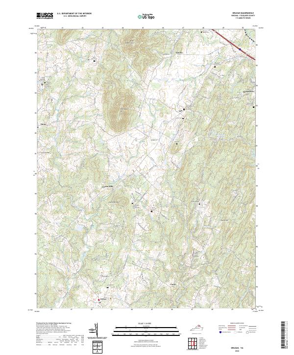 US Topo 7.5-minute map for Orlean VA