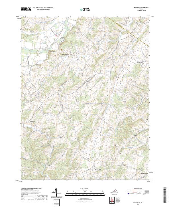 US Topo 7.5-minute map for Parnassus VA