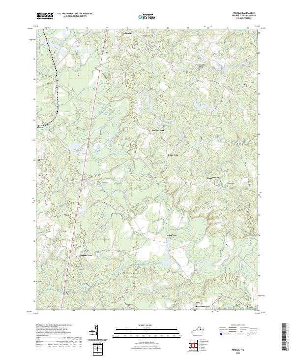 US Topo 7.5-minute map for Penola VA