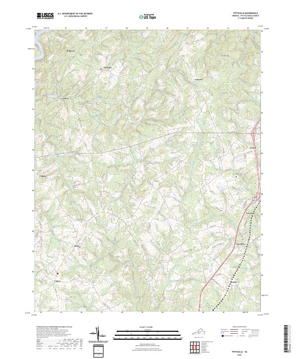 US Topo 7.5-minute map for Pittsville VA