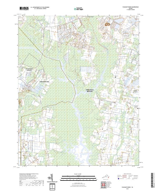 US Topo 7.5-minute map for Pleasant Ridge VA