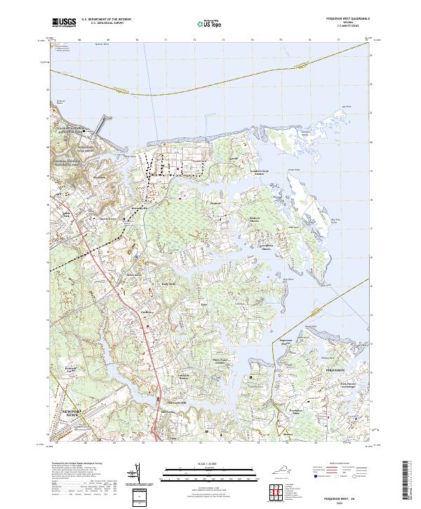 US Topo 7.5-minute map for Poquoson West VA