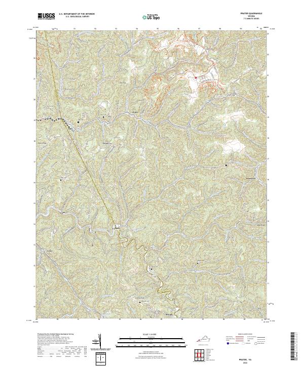 US Topo 7.5-minute map for Prater VA