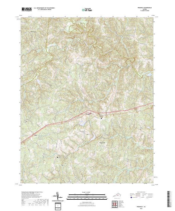 US Topo 7.5-minute map for Prospect VA