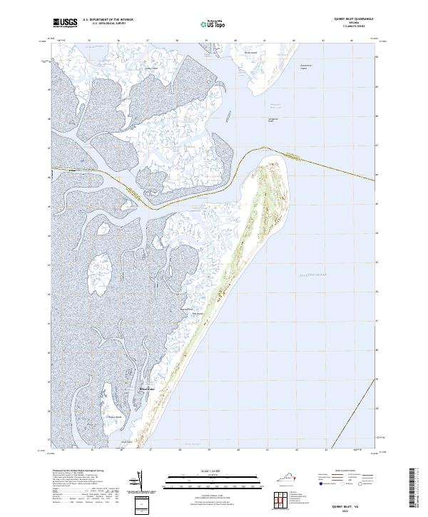 US Topo 7.5-minute map for Quinby Inlet VA