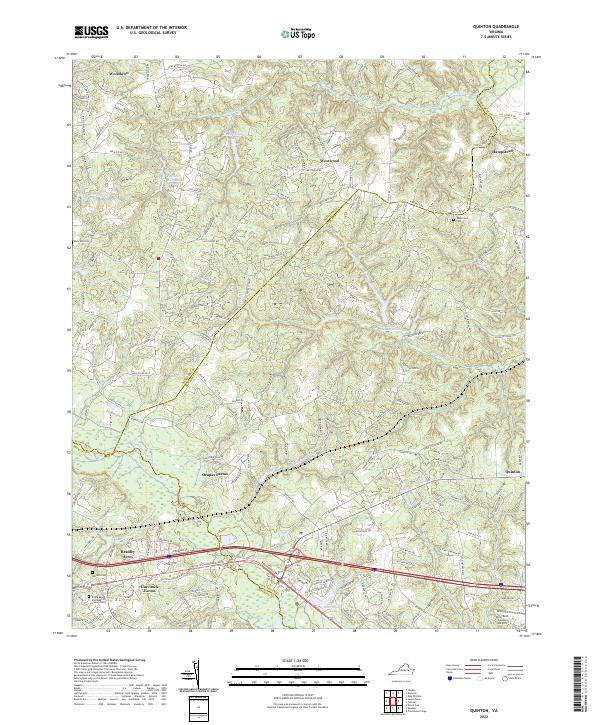 US Topo 7.5-minute map for Quinton VA