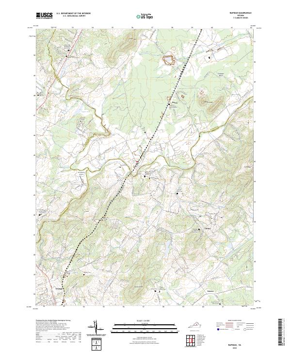 US Topo 7.5-minute map for Rapidan VA