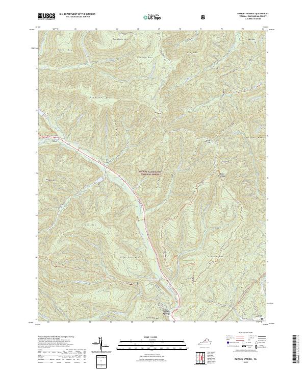 US Topo 7.5-minute map for Rawley Springs VA