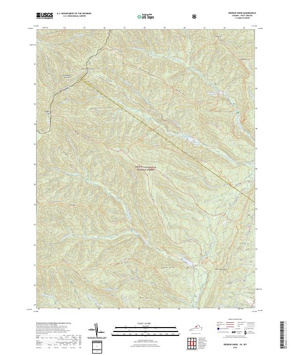 US Topo 7.5-minute map for Reddish Knob VAWV