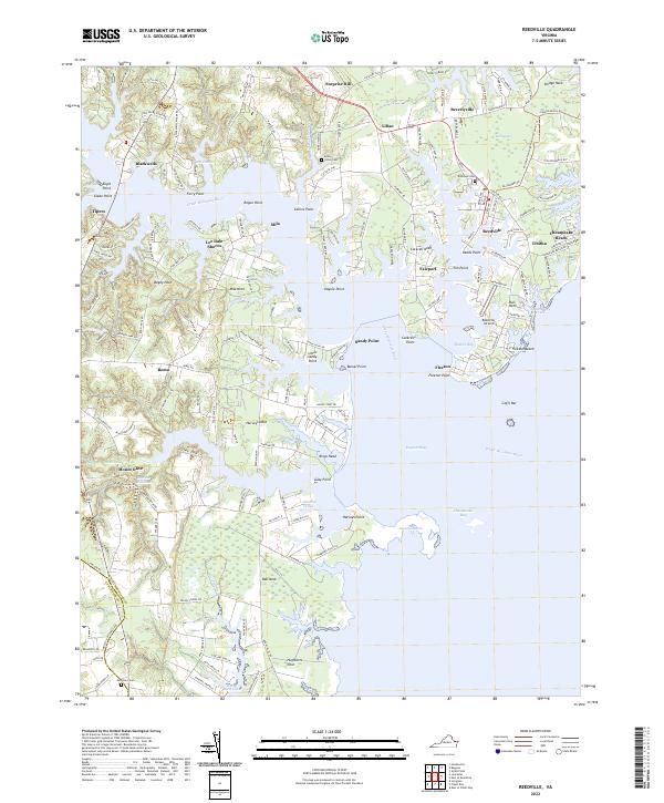 US Topo 7.5-minute map for Reedville VA