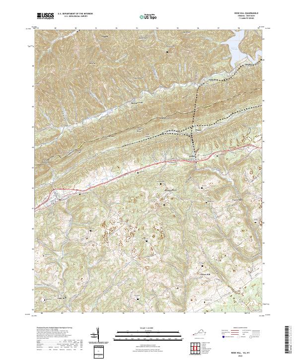 US Topo 7.5-minute map for Rose Hill VAKY