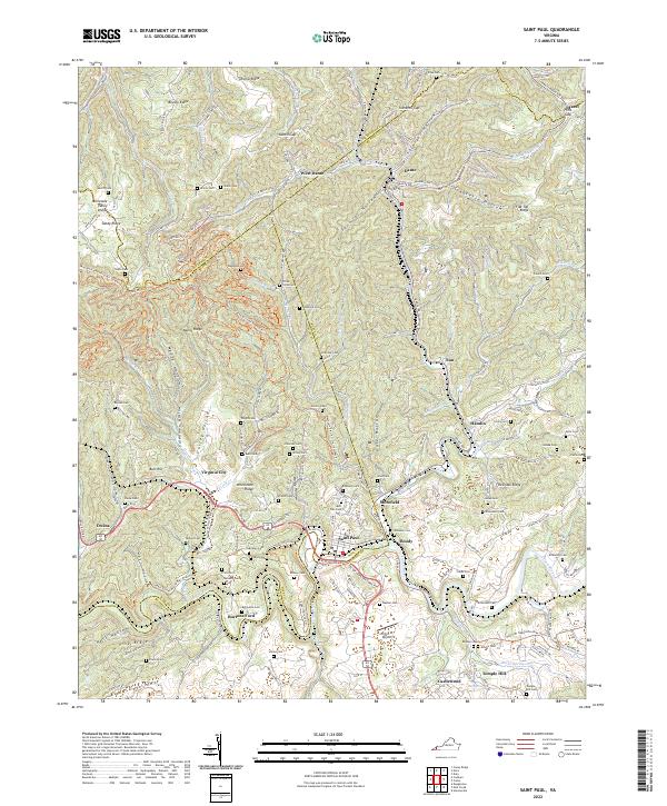 US Topo 7.5-minute map for Saint Paul VA