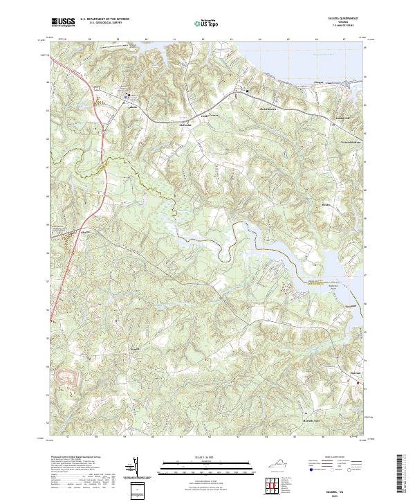 US Topo 7.5-minute map for Saluda VA