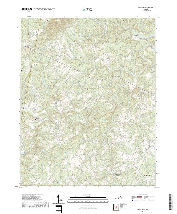 US Topo 7.5-minute map for Sandy Level VA