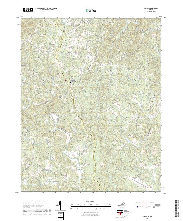 US Topo 7.5-minute map for Sanville VA