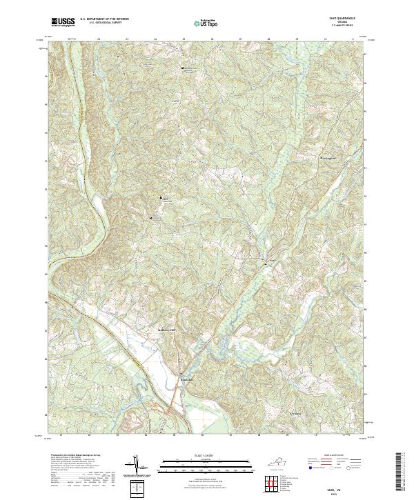 US Topo 7.5-minute map for Saxe VA