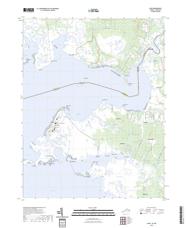 US Topo 7.5-minute map for Saxis VAMD