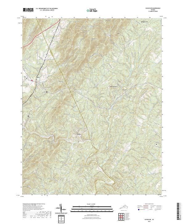 US Topo 7.5-minute map for Schuyler VA