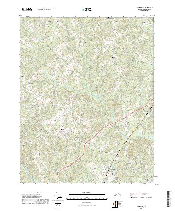 US Topo 7.5-minute map for Scottsburg VA