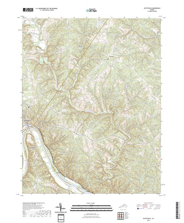 US Topo 7.5-minute map for Scottsville VA