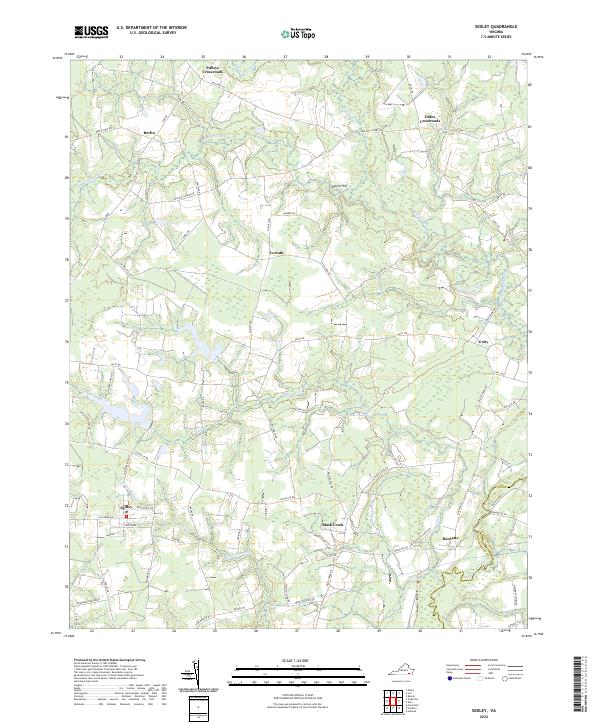 US Topo 7.5-minute map for Sedley VA