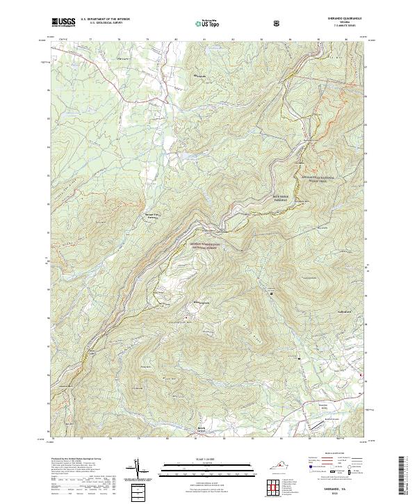 US Topo 7.5-minute map for Sherando VA