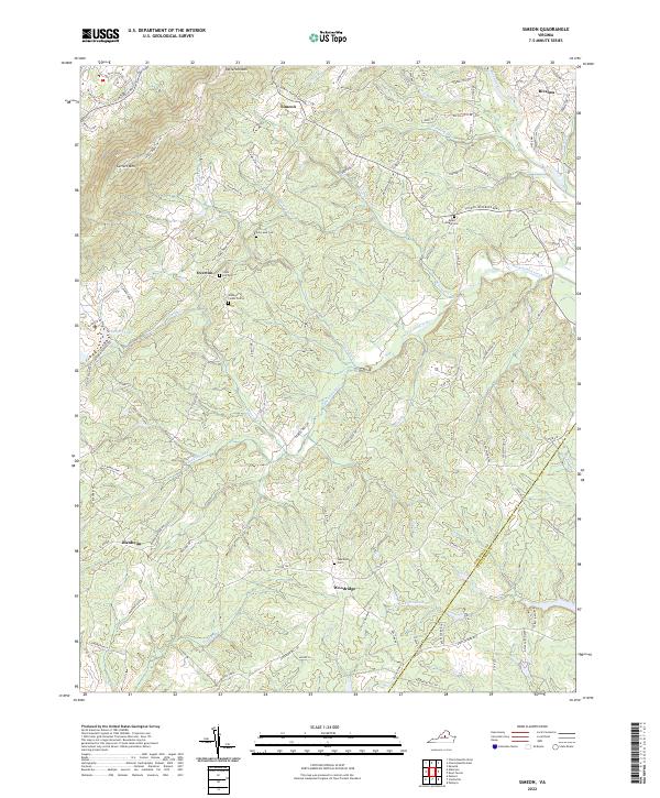 US Topo 7.5-minute map for Simeon VA