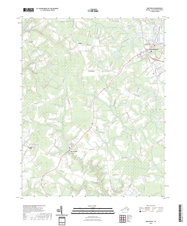 US Topo 7.5-minute map for Smithfield VA