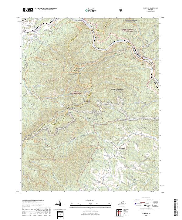 US Topo 7.5-minute map for Snowden VA