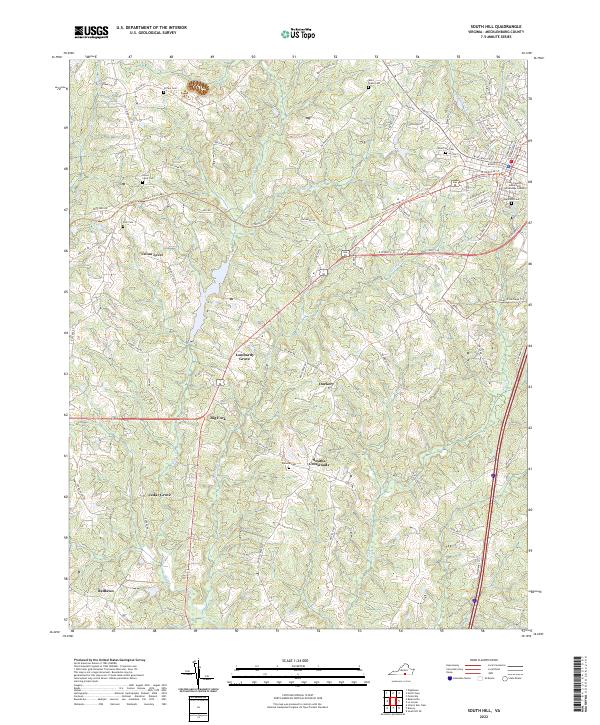 US Topo 7.5-minute map for South Hill VA