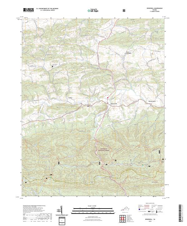 US Topo 7.5-minute map for Speedwell VA