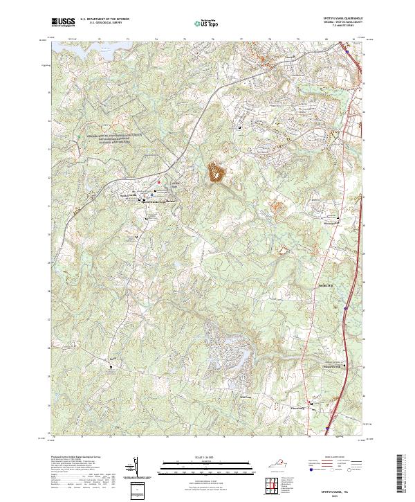 US Topo 7.5-minute map for Spotsylvania VA