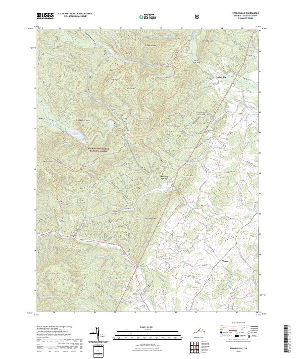 US Topo 7.5-minute map for Stokesville VA