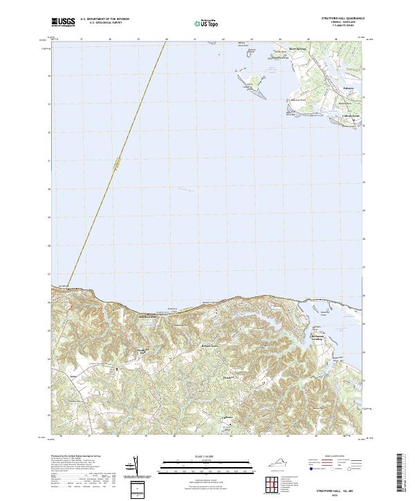 US Topo 7.5-minute map for Stratford Hall VAMD