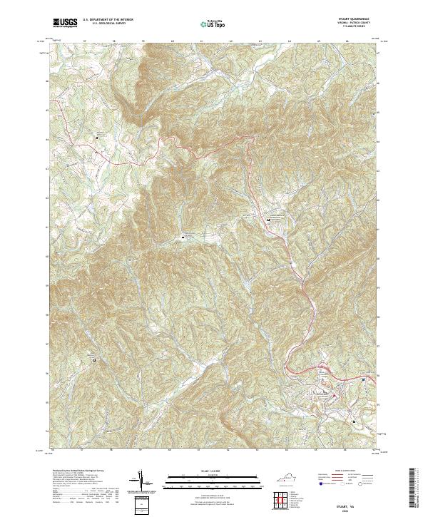 US Topo 7.5-minute map for Stuart VA