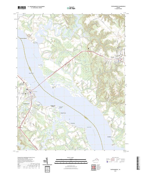 US Topo 7.5-minute map for Tappahannock VA