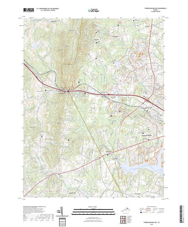 US Topo 7.5-minute map for Thoroughfare Gap VA