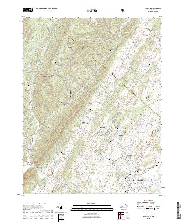 US Topo 7.5-minute map for Timberville VA