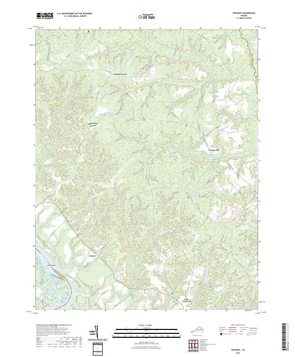 US Topo 7.5-minute map for Truhart VA