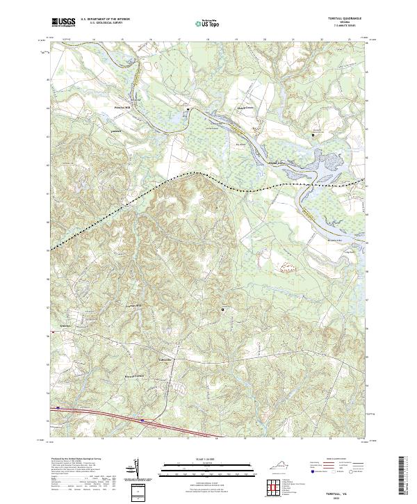 US Topo 7.5-minute map for Tunstall VA